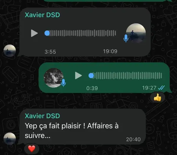 Message d'un sportif