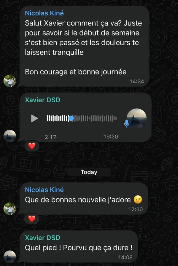 Message d'un sportif