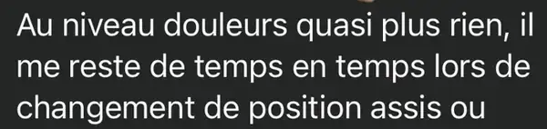 Message d'un sportif