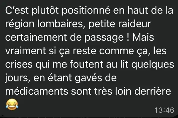 Message d'un sportif